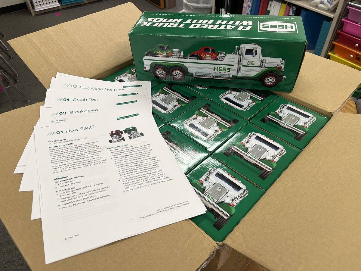 mrs_odoherty's tweet photo. Thank you, @hesstoytruck! Can’t wait to explore the science of speed with my 4th graders! 🙌🏼🏎️ https://t.co/zARsCW3J9t
