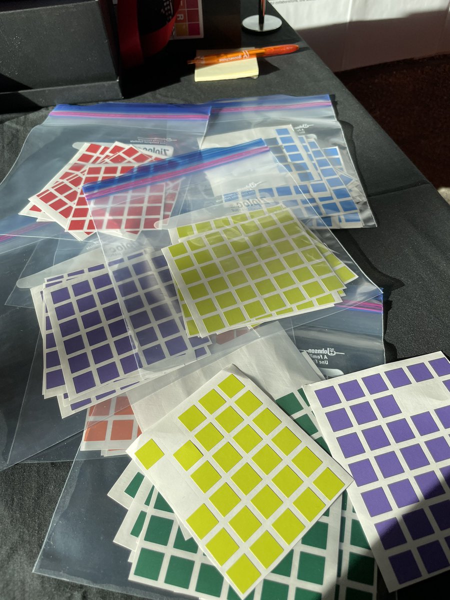 magistrazee's tweet image. @byStickTogether PRO TIP: cut stokers into smaller sheets and sort them by color into clear bags like we did #tretc2023