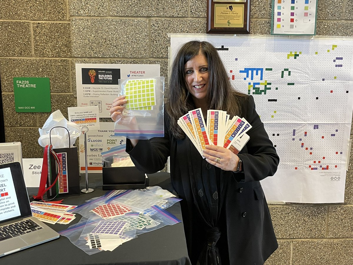 magistrazee's tweet image. @byStickTogether PRO TIP: cut stokers into smaller sheets and sort them by color into clear bags like we did #tretc2023