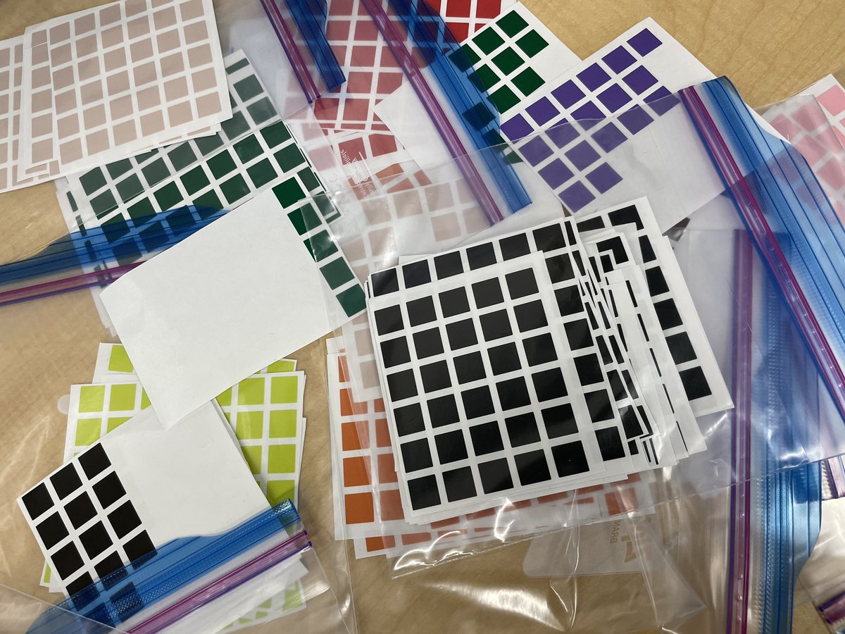 magistrazee's tweet image. @byStickTogether PRO TIP: cut stokers into smaller sheets and sort them by color into clear bags like we did #tretc2023