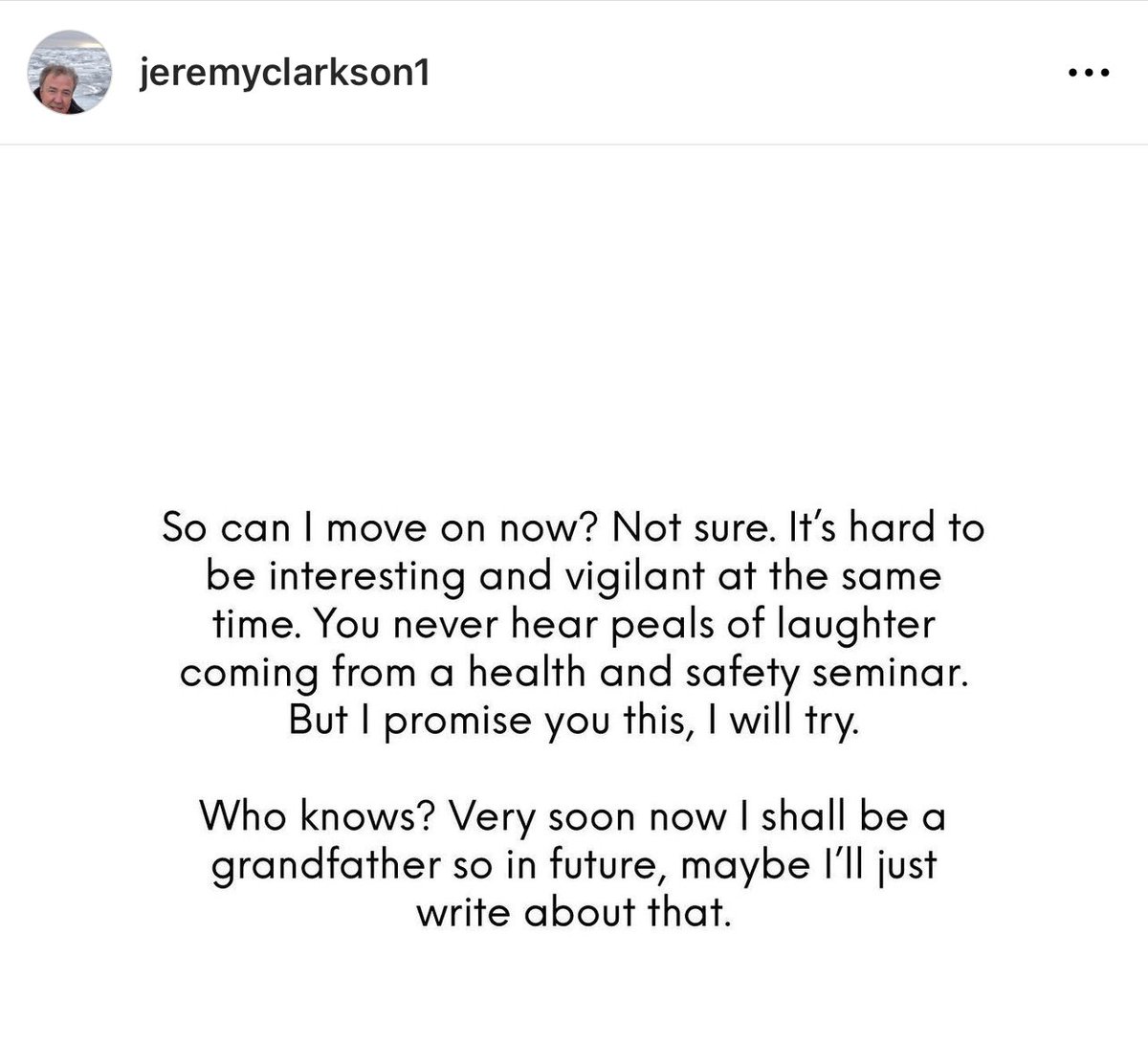 Actually Jeremy Clarkson you can have a laugh in a health &amp; safety seminar &amp; can do it while acknowledging the terrible harm of workplace incidents &amp; poor culture/behaviour. Humour &amp; being interesting does need to be cruel. Respect people &amp; know that hateful words cause hurt.