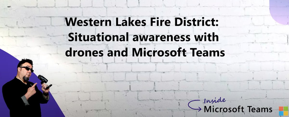 stephenlrose's tweet photo. S6 E1 - Western Lakes FD: Situational awareness with drones and Microsoft Teams #InsideMSTeams https://t.co/aiG0SvTyEW https://t.co/HsHK1yR5fg