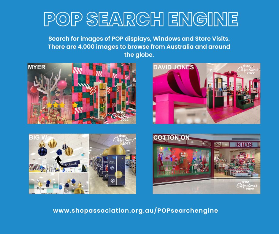 Need some inspiration for your next campaign? Head to our POP search engine via flickr.

More than 300 NEW photos just added to the Shop! Australia and New Zealand's POP image gallery from Christmas 2022

The Shop! POP Search Engine has been created for Shop! ANZ Members only.