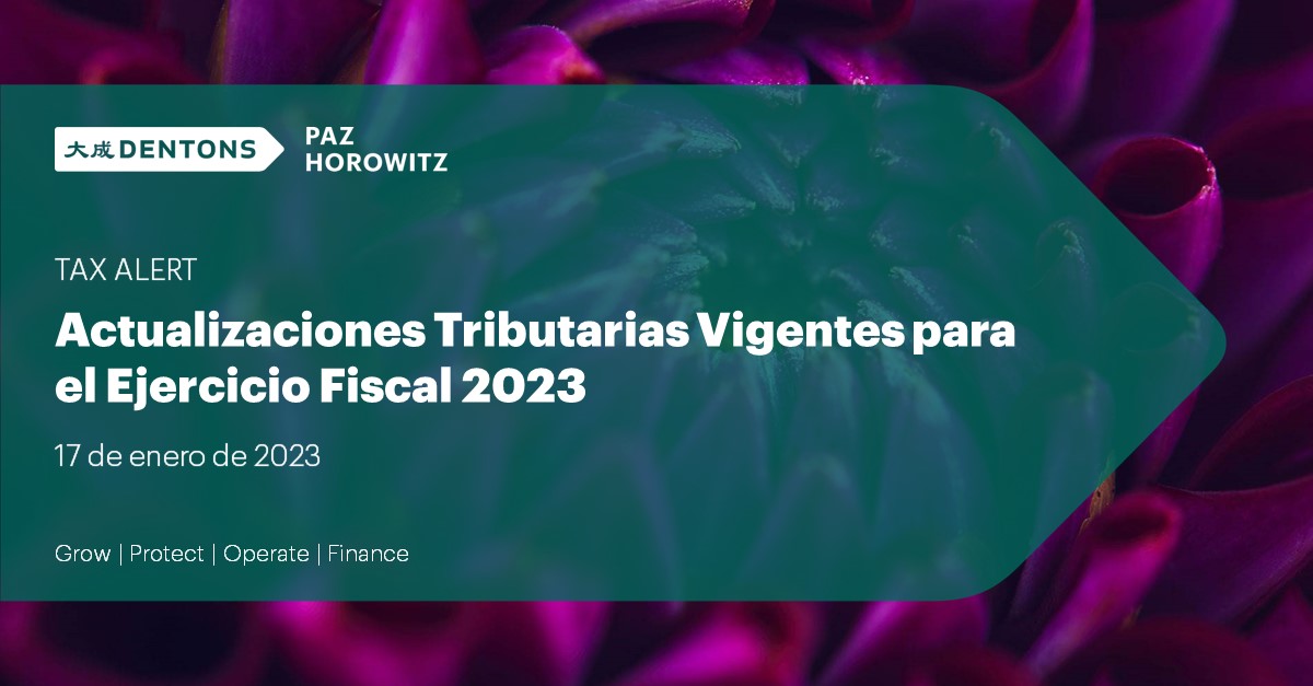 En esta última Alerta Legal te traemos un resumen completo con los puntos más relevantes de las resoluciones y decretos tributarios vigentes en 2023.

Accede a nuestro #TaxAlert aquí: lnkd.in/einXhGNC

Para asesoría puede comunicarse con:
- sara.romero@dentons.com