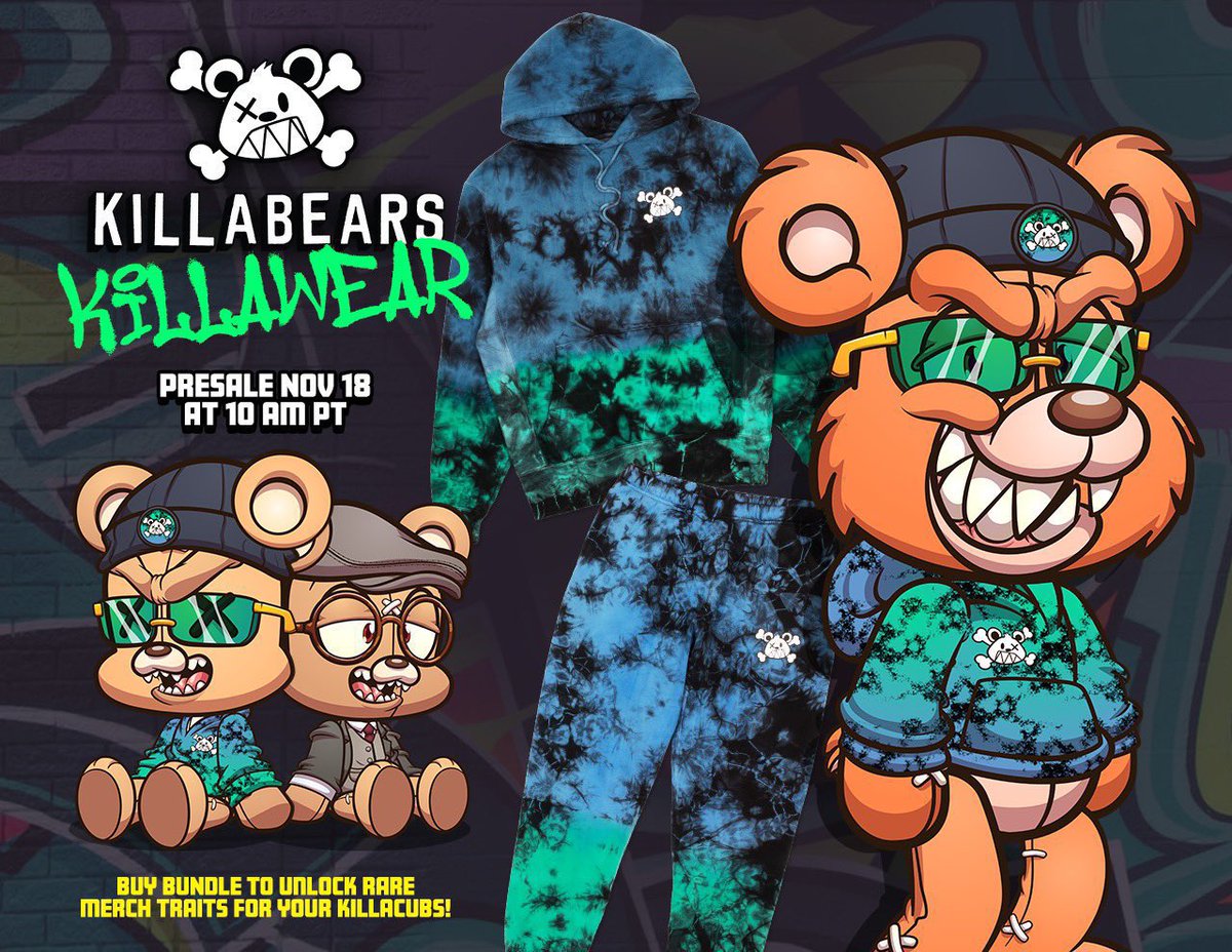 WillTriMac's tweet photo. @BAMN_J_Minor @killabearsnft Looking forward to mine too!
#KillaMerch incoming π»β‘οΈ https://t.co/pzL4B8Yp0w