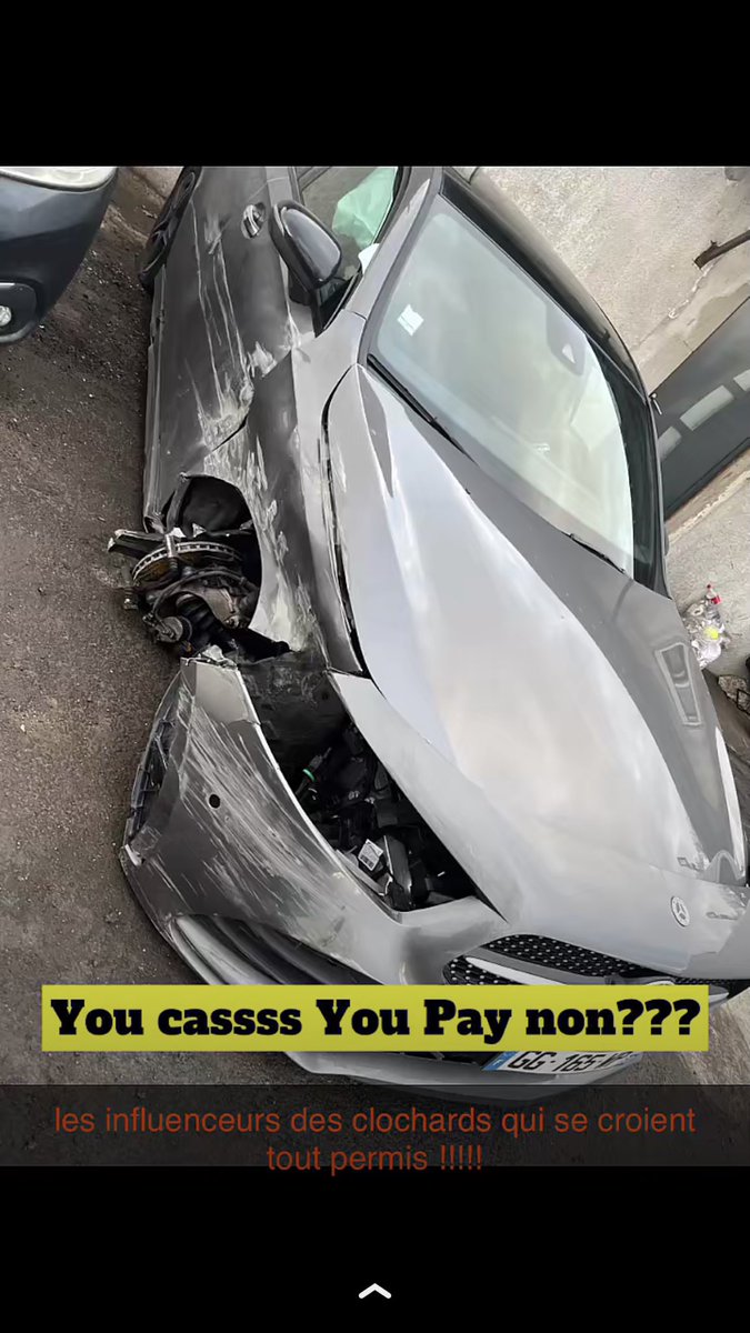 Lhyaa93's tweet photo. #feliccia qui accidente des voitures a 40k et paye pas !!! Preuves a l’appuie! Clocharde qu’elle est comme tout ces influenceurs!!! @booba @TPMP @Stop86032456 #poupettekenza #booba #kenza #soukainatwosister #yousra #influvoleurs #Influenceurs #feliccia #TPMP https://t.co/uFWV8f5ShN