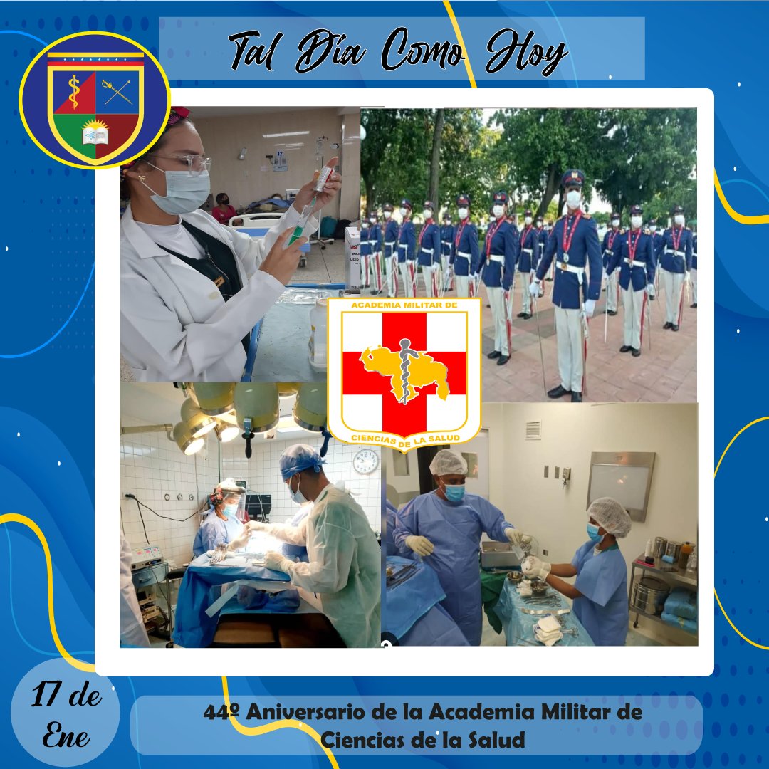 ammed_umbv_ve's tweet photo. #17Ene || #TalDiaComoHoy📆 hace 44 años la Academia Militar de Ciencias de la Salud fue creada, una institución de pregrado adscrito al Centro de Estudios en Ciencias de la Salud, en la cual forma enfermeros militares al servicio de la Salud y la Patria. 
¡Felicidades! https://t.co/n4F3ez9tTj