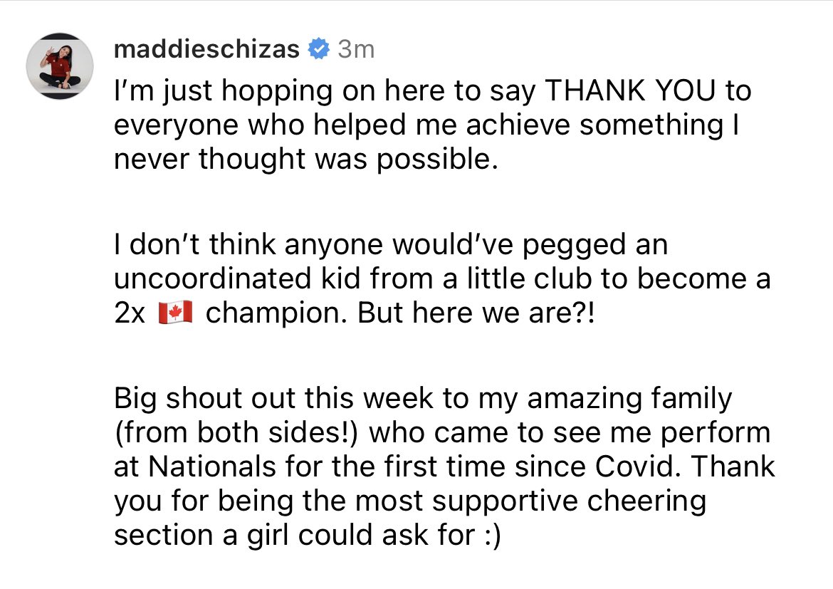 A big THANK YOU! to everyone who has helped me get to a place I never thought was possible. On to the next! #CTNats23