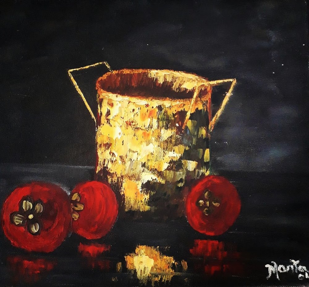 "the golden bucket and tomatoes"

My mother is not famous or influential in the media.
my mother is a psychotherapist, she loves taking care of people and discovering the potential of each one, guiding and giving advice, an excellent professional and also an excellent artist.