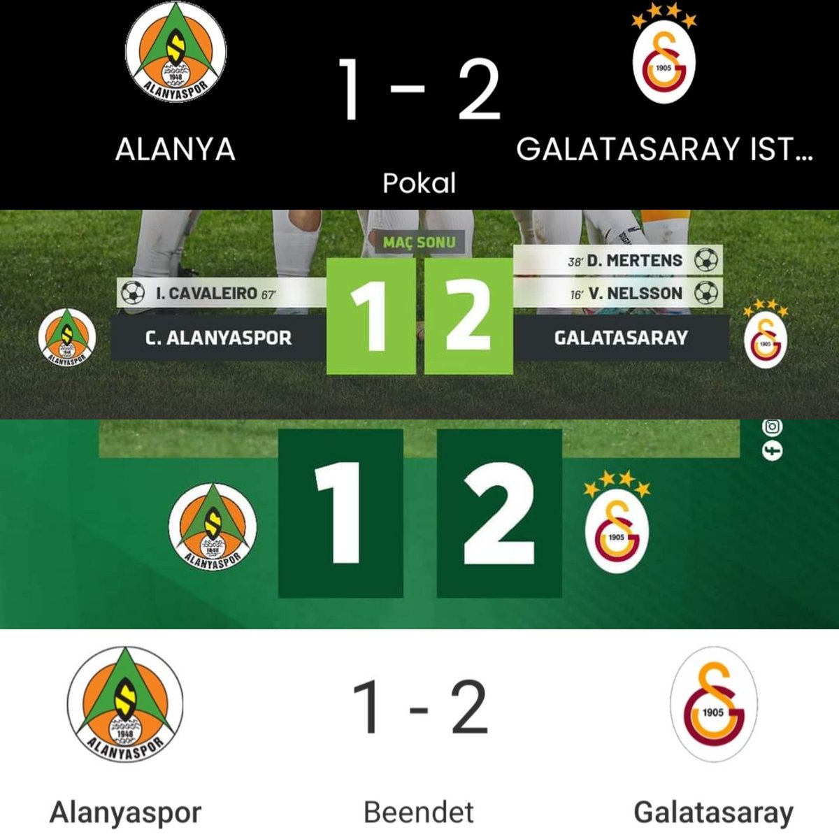 Maç bittiiiiiiiiiiiiiiiiii ZIRAAT TÜRKIYE KUPASINDA
Corendon Alanyaspor 1-2 Galatasaray 
Oyunu kazandikkkkkkkkkkkkkkkk
💛❤💛❤💛❤💛❤💛❤💛❤💛❤💛❤💛❤💛❤💛❤💛❤💛❤
💪💪💪💪💪💪💪💪the best Galatasaray💛❤💛#galatasaray