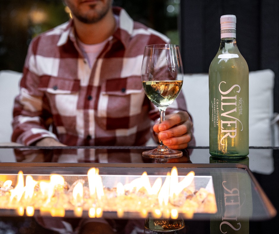 We love cozying up by the fire for some winter refreshment — and a glass of chilled Chardonnay.