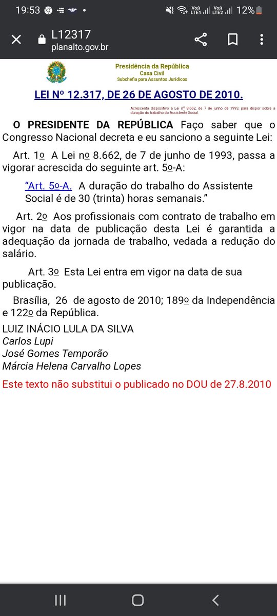 SandroSandro41's tweet photo. @RitaSerranoCA @CarlosLupiPDT Nós Assistentes Sociais exigimos a aplicação da lei de 30 horas...@CarlosLupiPDT @LulaOficial https://t.co/xGi6pc3t17