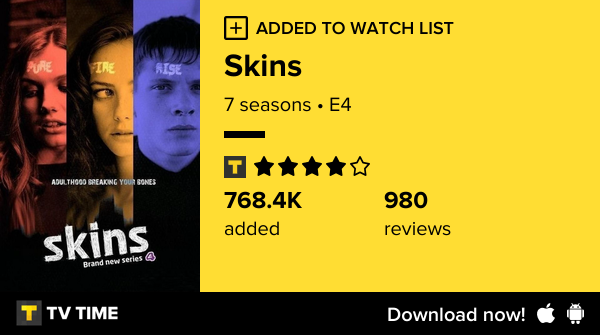 acklessucks's tweet photo. I've just started following Skins https://t.co/lKjvrj5e9r #tvtime https://t.co/r8EzNttlWs