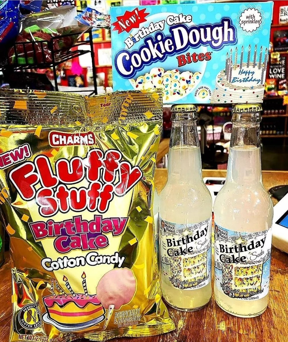 RocketFizz's tweet photo. We make birthdays "batter"! 🎂

#RocketFizz #melbasfixins #birthdaycakesoda #cottoncandy #cookiedoughbites

*items vary by availability* https://t.co/j4wuCCVRjr