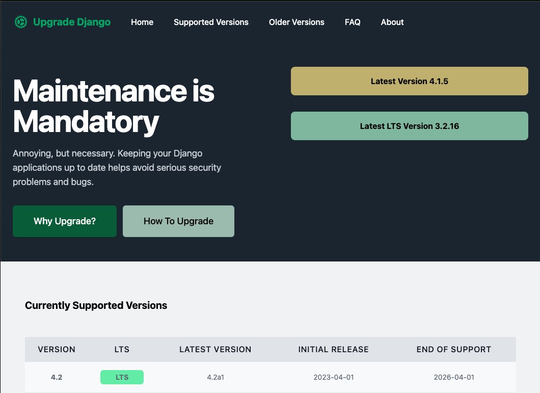revsys's tweet image. Today's release of Django 4.2 alpha 1 seems ideal to announce a helpful site we've been working on for some time.  upgradedjango.com