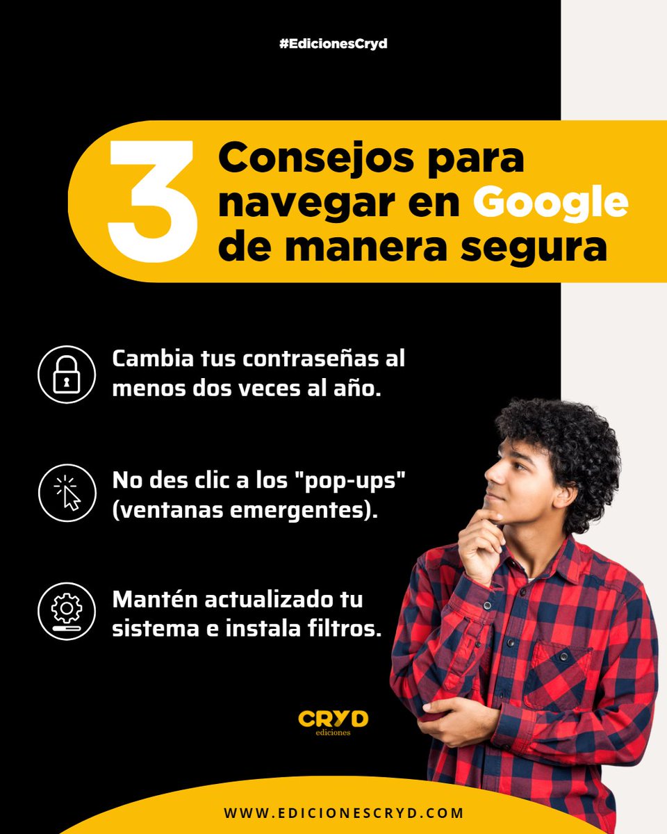 edicionescryd's tweet photo. Recuerda también no entregar datos sensibles a páginas sospechosas y escanear periódicamente tu computador. 👀

Comparte esta valiosa información y déjanos tus comentarios. 🖐

#GoogleChrome
#Consejos
#Seguridad
#PiratasInformáticos
#TipsEdicionesCryd
#EdicionesCryd https://t.co/WtZbaUcU55