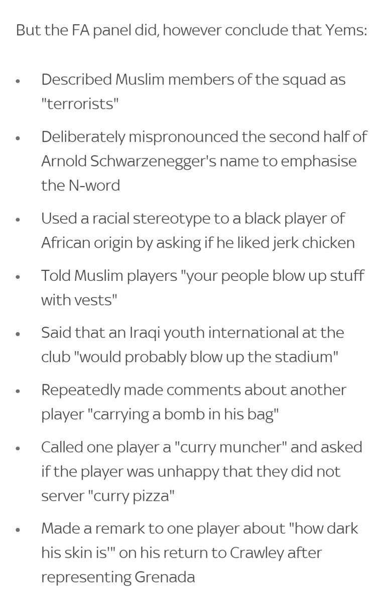 What an utterly pathetic and embarrassing response...

How can they conclude he's said those things yet get to the decision he's "not a conscious racist"?

No wonder it's still rife 🤦