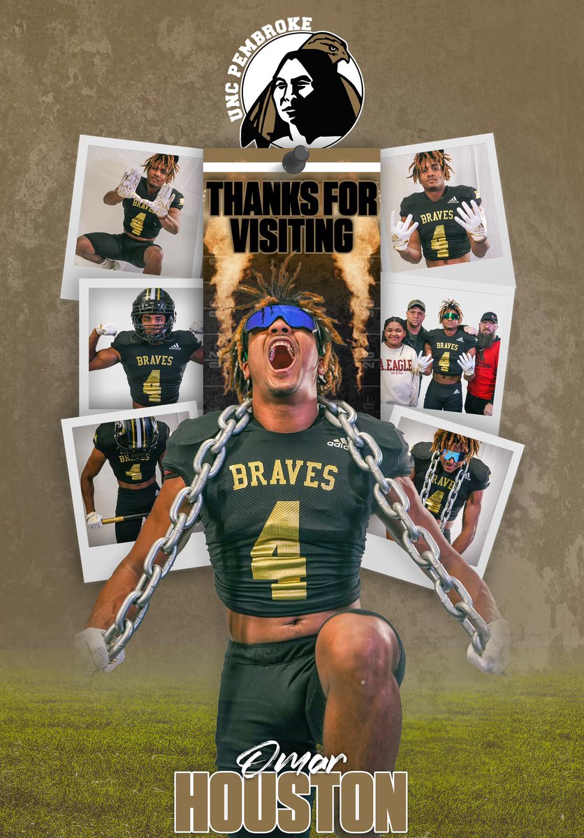 omarhouston12's tweet photo. Thank you @UNCP_Football @CoachHallUNCP @Coach_Neely @CoachBFri29 ! This was honestly one the best visits I’ve been on in my high school career it was amazing to say the least! https://t.co/UgyiiFHmr7