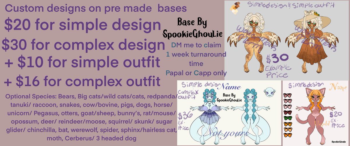 mermagonairy's tweet image. Going to be opening up 5 slots for custom base designs! bases by @spookieghoulie
dm or comment to claim 1 week turnaround time, cashapp and PayPal accepted
#Commissionsopen #commissions #drawingislife   #furry #furrycommunity #furryart #furrycommissionsopen #furrycommunityart