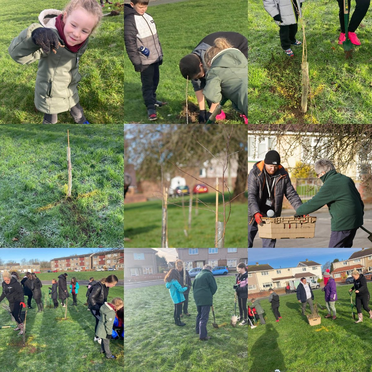 emxsmiler's tweet photo. A massive well done to everyone who braved the cold and came to plant trees @WoodlandTrust @ValleysToCoast to Coast, Cornelly Community Council, Bedford Park Volunteers, Cornelli Primary, Afon Y Felin , North Cornelly Playgroup and the local PCSO's @SWPBridgend https://t.co/SgG4YE8kVY