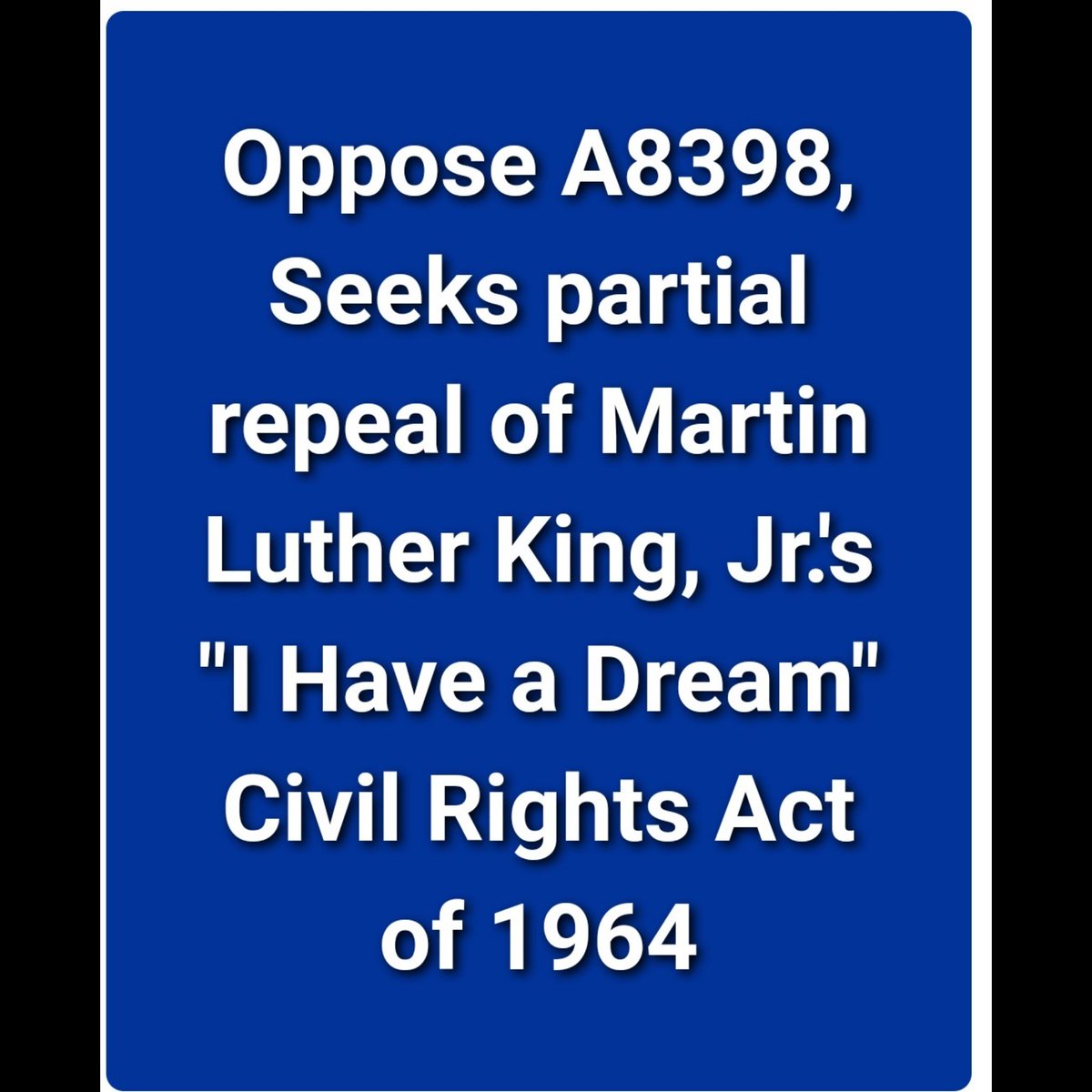 peoplespharmaMV's tweet photo. Action Alert For NY !!
Oppose Assembly Bill A8398,
#Dinowitz Seeks partial repeal of #MartinLutherKingJr.'s "I Have a Dream" #CivilRightsAct of 1964
He Wants to remove #ReligiousExemptions for Adults
https://t.co/xwc6Daj8Op https://t.co/wTxwMpXvEw