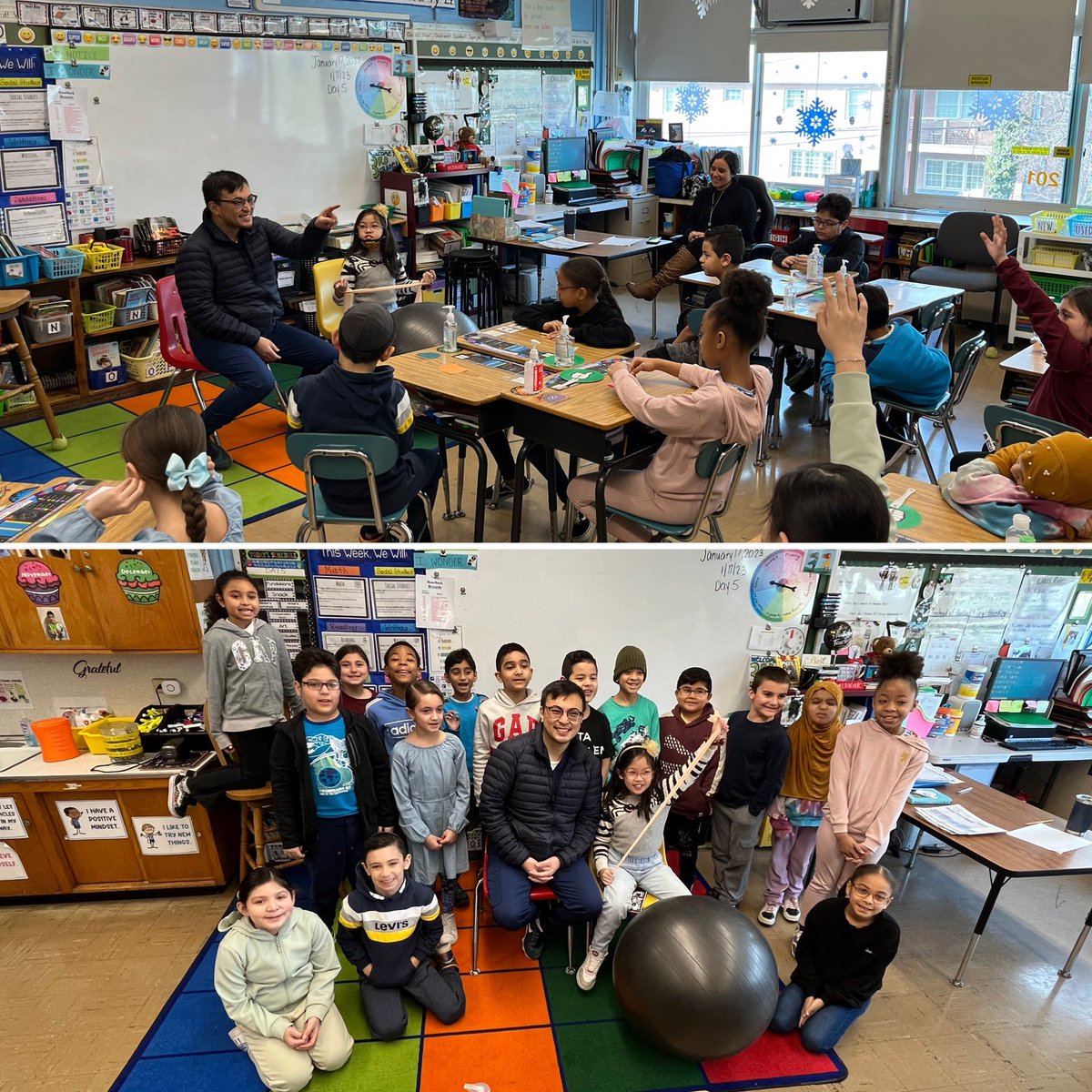 3SF enjoyed learning all about what a physical therapist does and how we can strengthen our bodies, thanks to Dr. Rocco, aka Liana’s dad! #RamCulture #WH <a href="/WhufsdRams/">Ram Pride</a> <a href="/stellina8203/">dreilly</a> <a href="/CornwellAveES/">CornwellAveES</a> <a href="/Bridiekar/">Bridget M. Karis</a> <a href="/PatriciaScollo3/">Patricia Scollo</a>