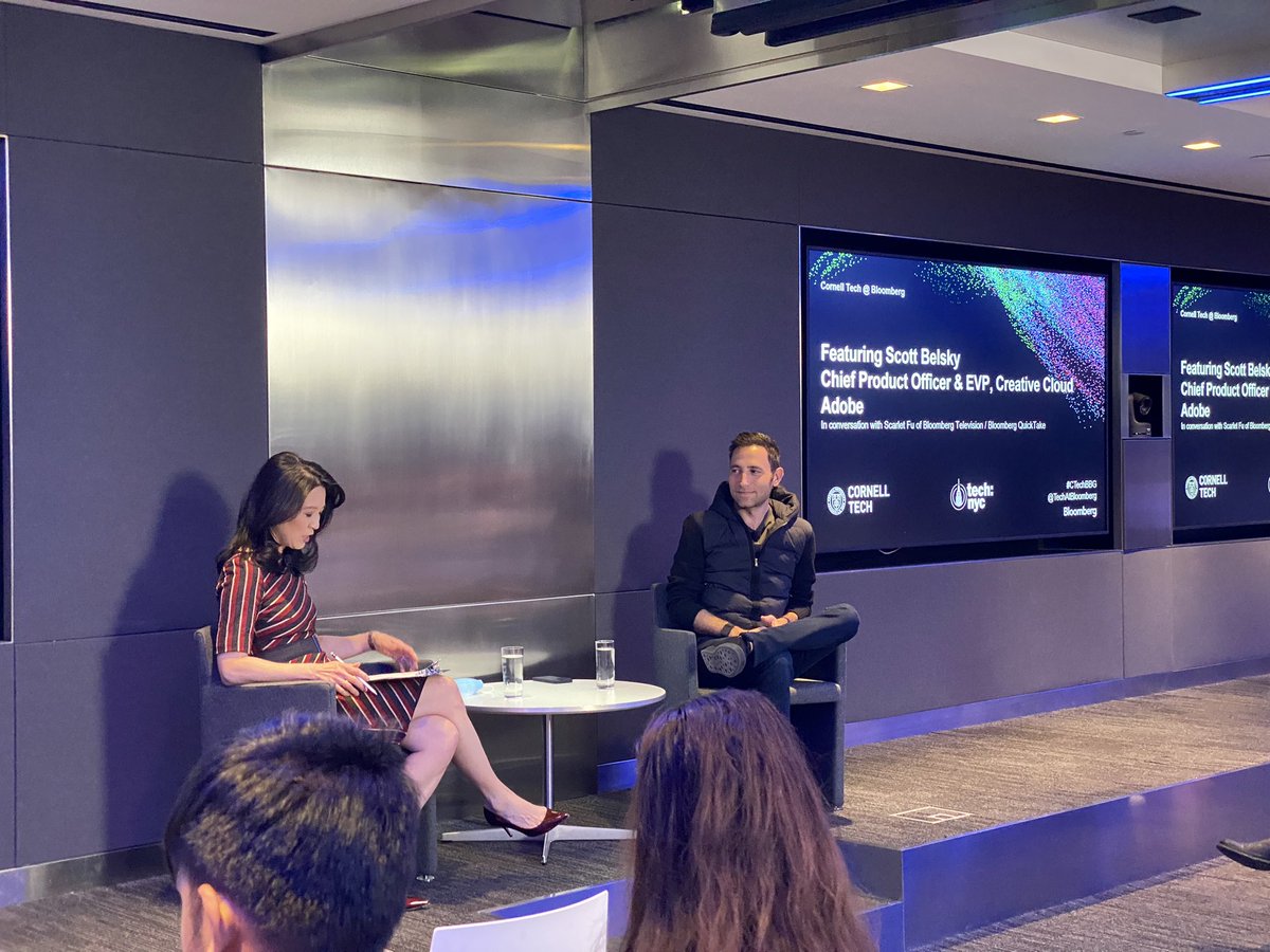 jase_eng's tweet photo. “A lot of things that motivate us to take action is touched by a creative person… even when advised there’s no money in it” - @scottbelsky @creativecloud #CTechBBG @TechAtBloomberg https://t.co/tBTIHI2EfG