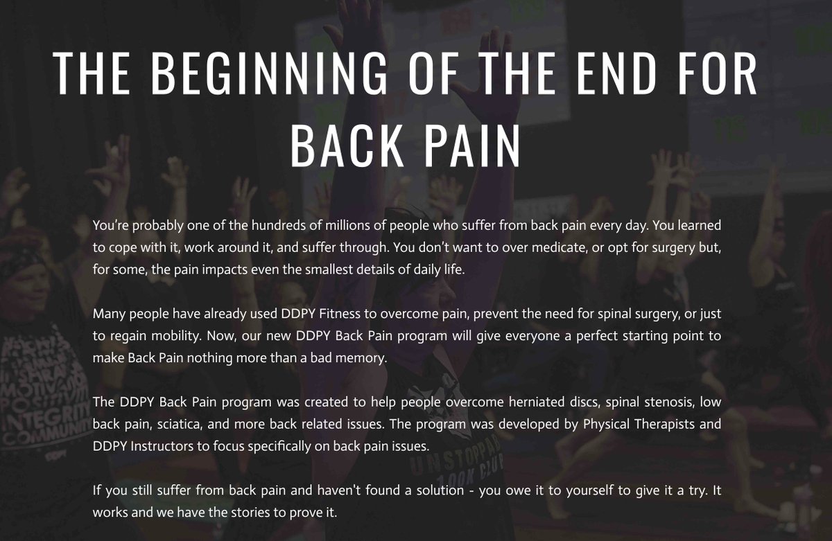 DDPYoga's tweet photo. Got Back Pain? 😬 
If you still suffer from back pain and haven't found a solution - you owe it to yourself to give DDPY a try. DDPY works and we have the stories to prove it.
💎 💥 
Learn More: https://t.co/9Wi5kr0TqM
#BackPain #LowerBack #Pain #DDPYworks #DDPYoga https://t.co/qen9j88Zzr