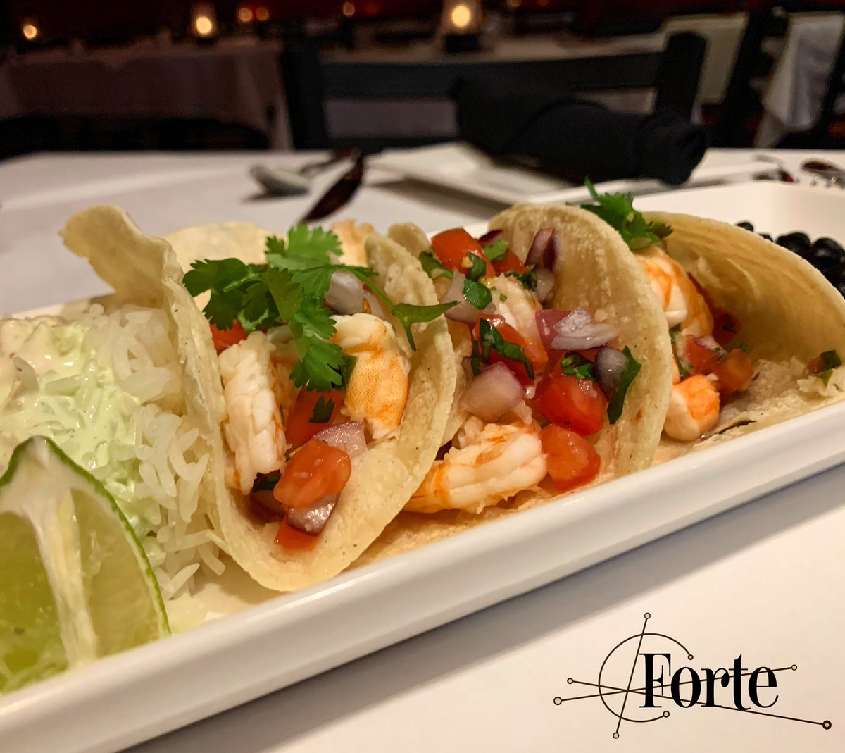 It’s Taco Tuesday!
Tonight at #ForteJamestown!
SHRIMP CEVICHE TACOS!!!!!
This 3-taco platter comes loaded with black beans and a cilantro-lime rice!

STOP ON OUT
Or call for a reservation: 716-484-6063
Forte The Restaurant
114 E. 3rd Street
Jamestown, NY 14701