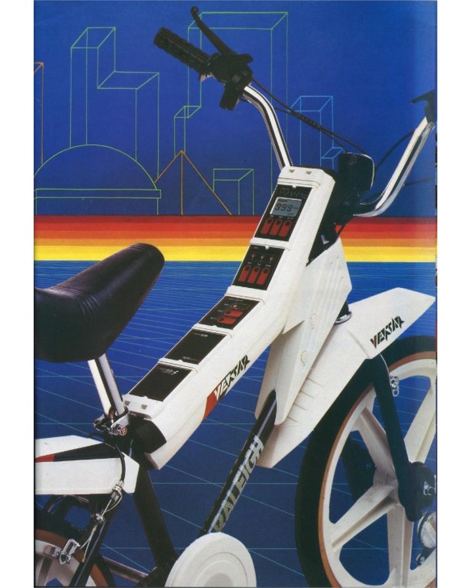 RetroTechDreams's tweet photo. Raleigh Vektar, supposedly the world's first computerized bike (1985) https://t.co/fKvPklCfSj