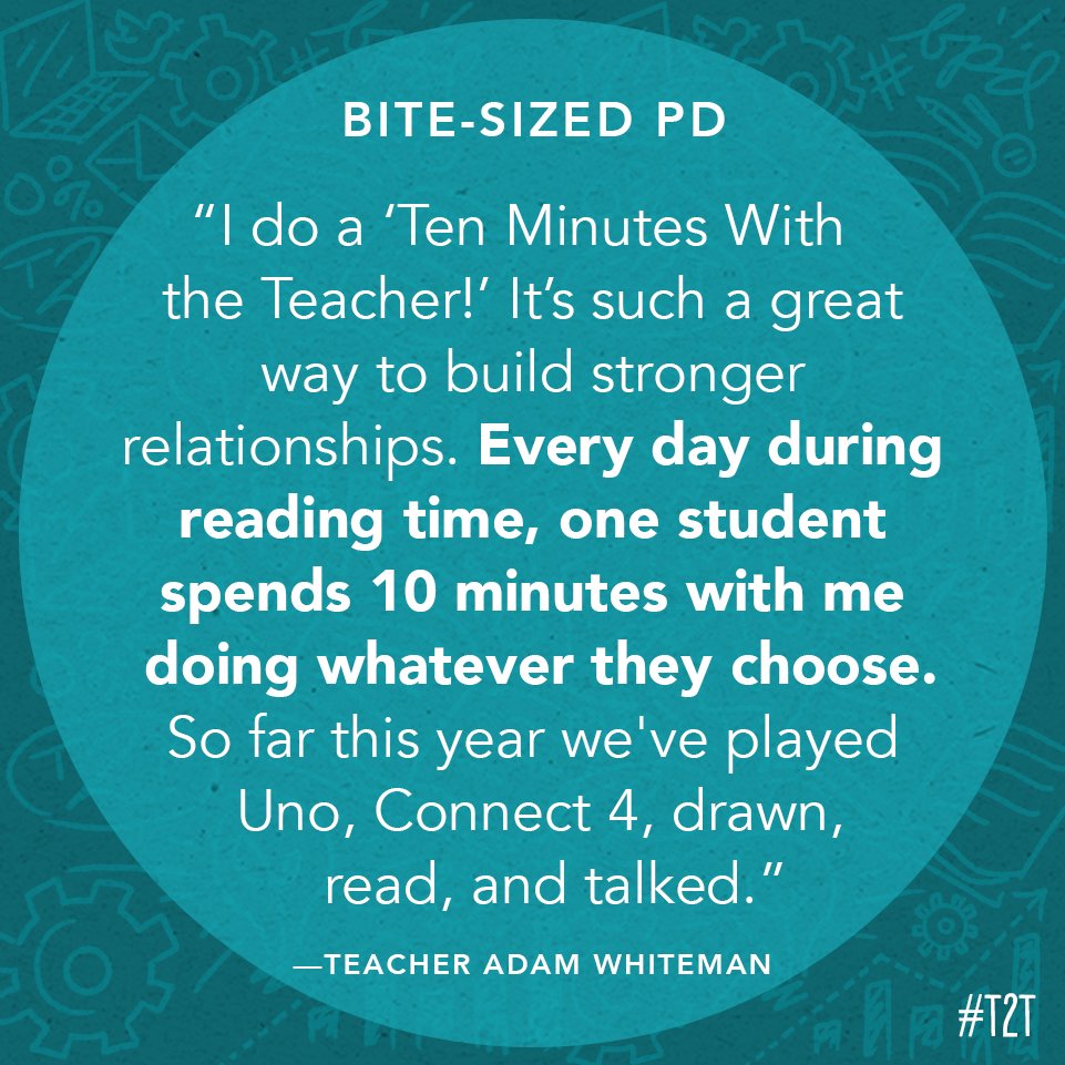 teacher2teacher's tweet photo. Need a quick relationship-building activity? ⏰

Give your Ss 10 minutes to take their pick – and watch your relationships deepen, says T @mradamwhiteman https://t.co/0QxO07juRt