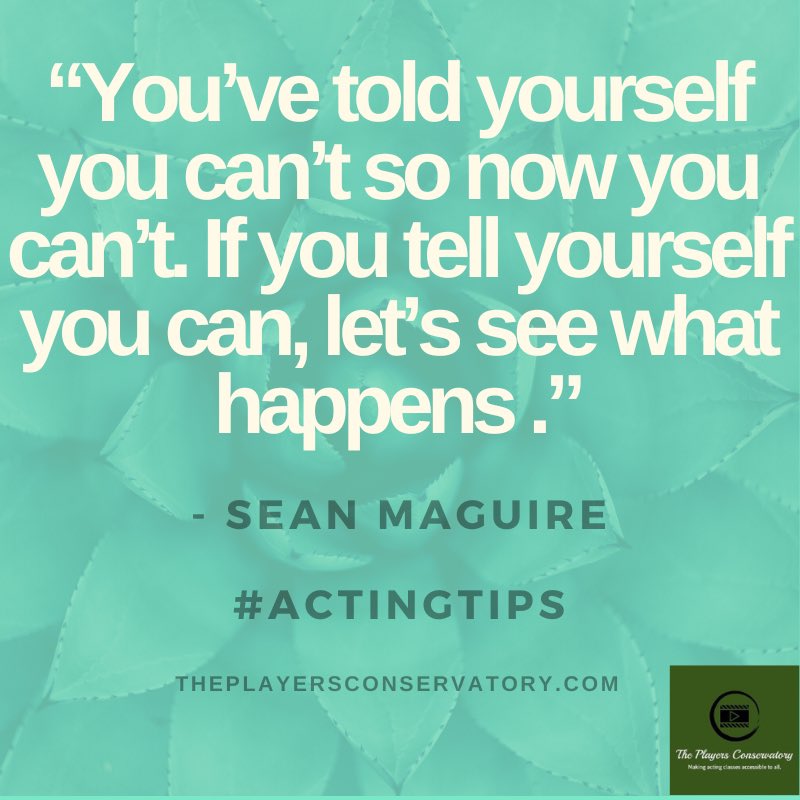 Sean Maguire teaches our students the importance of believing in themselves and in their abilities. Imagine the possibilities when you flip the script and believe that anything you set your mind to achieve is possible.

#actors #actingclass #actingcoach #actingteacher