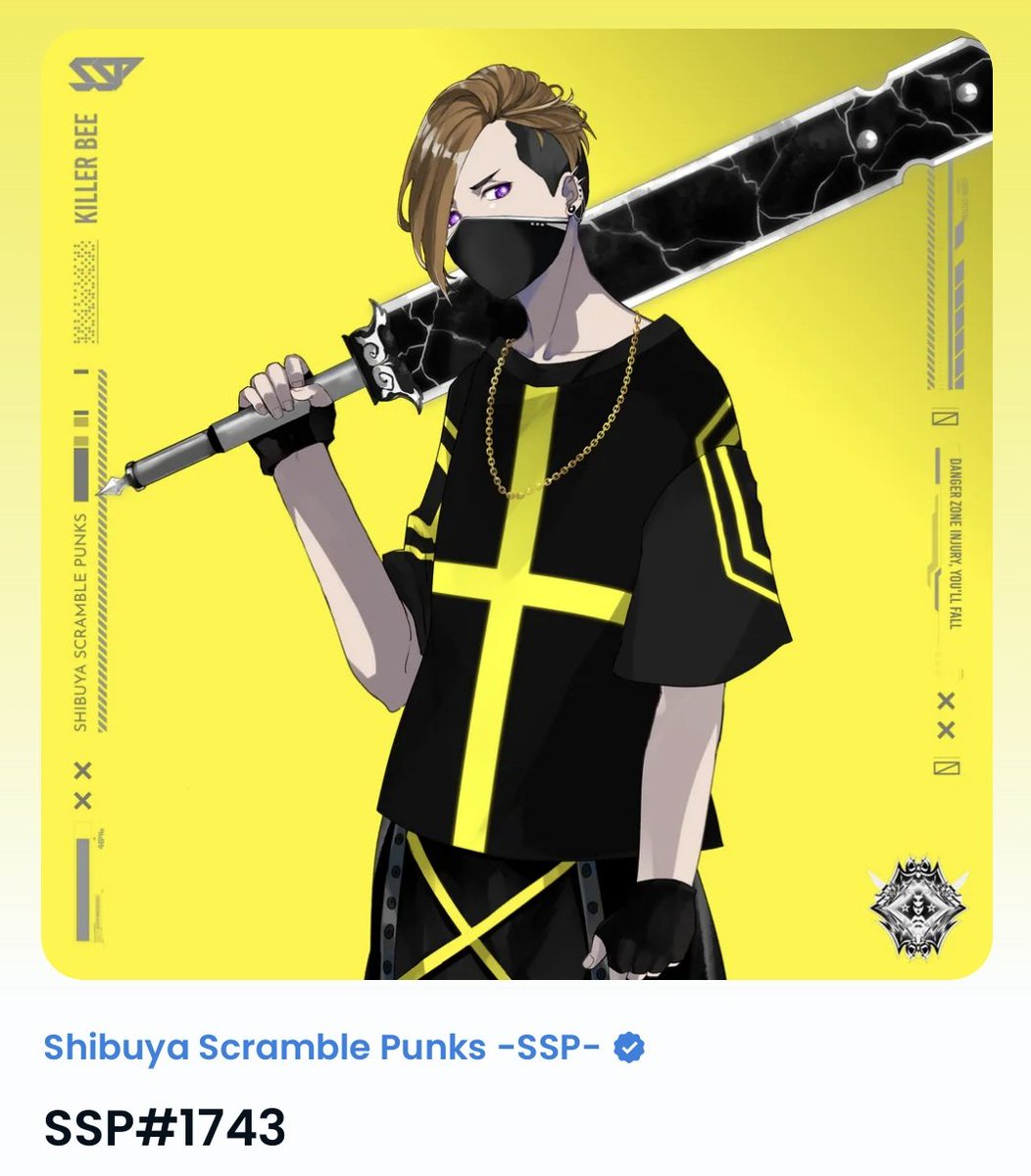 Killerbee_SSP's tweet photo. 【本日のおすすめSSP🐝】

ツーブロックのイケメン✨
大剣がカッコイイ✨⚔️ 

🟡PRICE0.6ETH
🟡№1743
#SSP  #SSPソムリエ

https://t.co/lHOaG7ykcY https://t.co/YjequQz29X