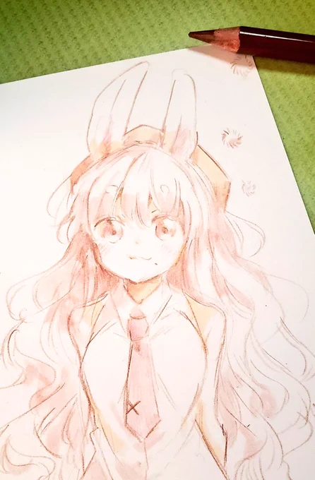 色鉛筆でうさぎ! 
