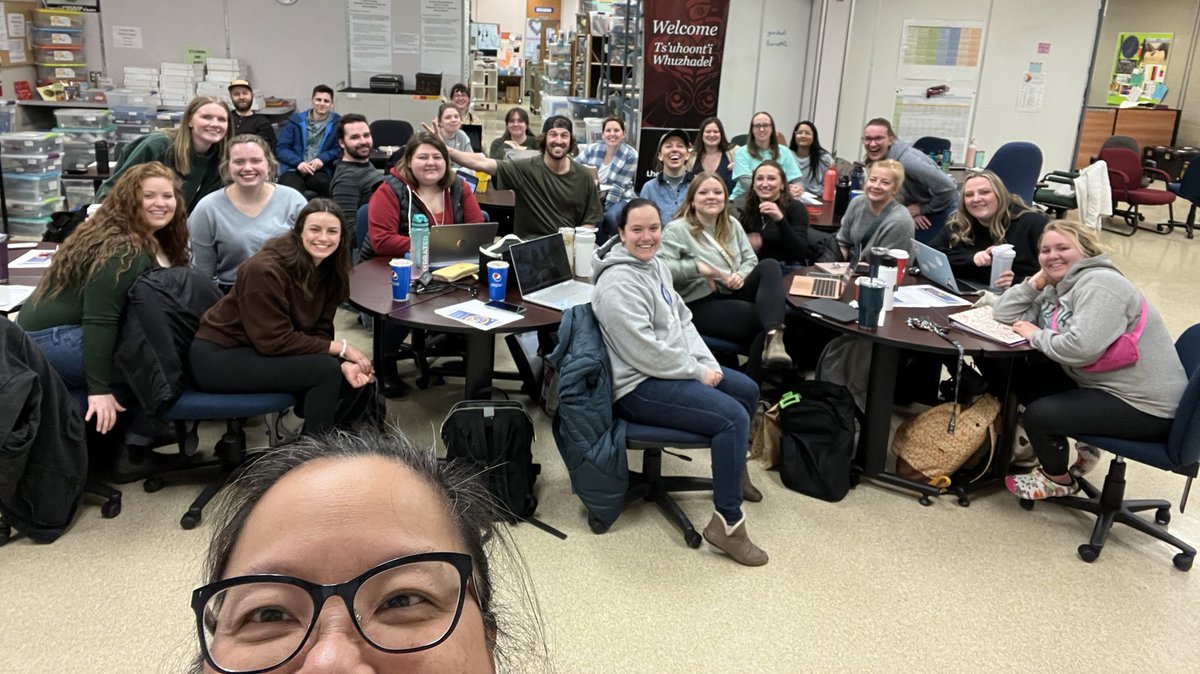 Awe. 🥰 A class selfie. Permission to post. Thank you for learning &amp; teaching beside me. Always an honour &amp; privilege. 

PS. I could not figure out how to get my full head in the picture. #nexttime 💯