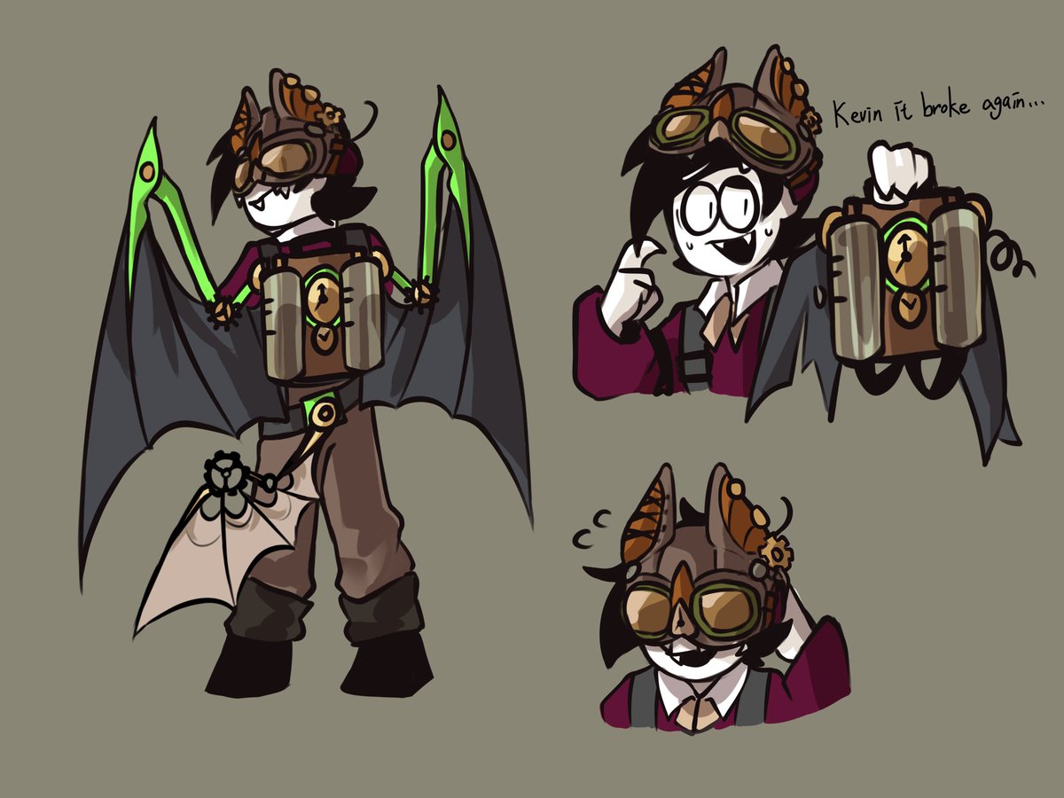 LittleK1412's tweet photo. I know my design sucks but I tried to draw a Steampunk Spooky Month AU(?)(because I like it) ... I hope I can finish them

#spookymonth #spookymonthfanart https://t.co/xHqitxlYbK