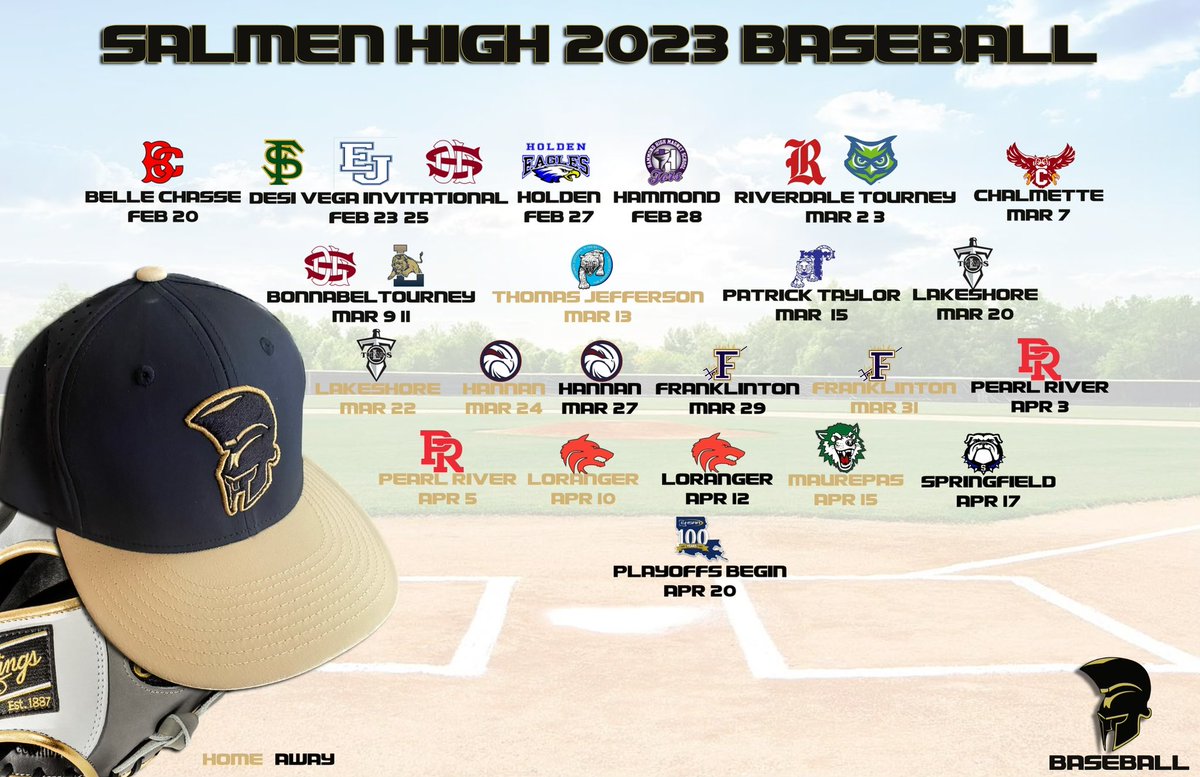 BaseballSalmen's tweet photo. Here is your 2023 Spartan Baseball schedule. Hope to see everyone at the ballpark !!! https://t.co/Oq2s0TliJO
