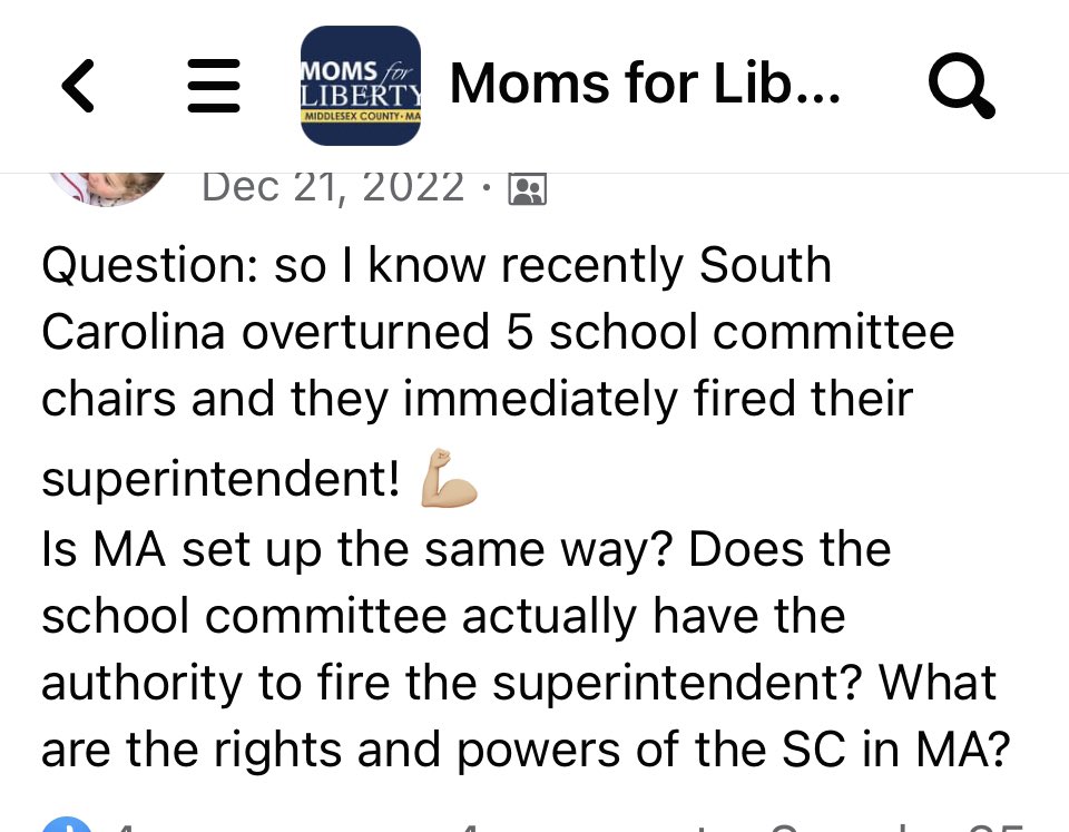 Moms for liberty MA is inspired by other districts that have fired their superintendents. Take this dangerous movement seriously. #saveoursuperintendtents #larryleaven #SouthCarolina #Massachusetts #notonourwatch