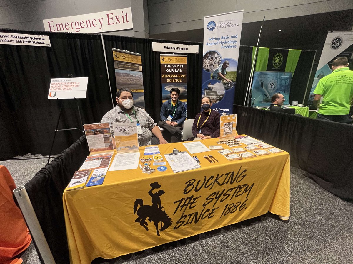 uwyoatsc's tweet photo. Thanks to everyone that stopped by our #AMS2023 and #AGU22 booths! https://t.co/XTeXL9TRgD