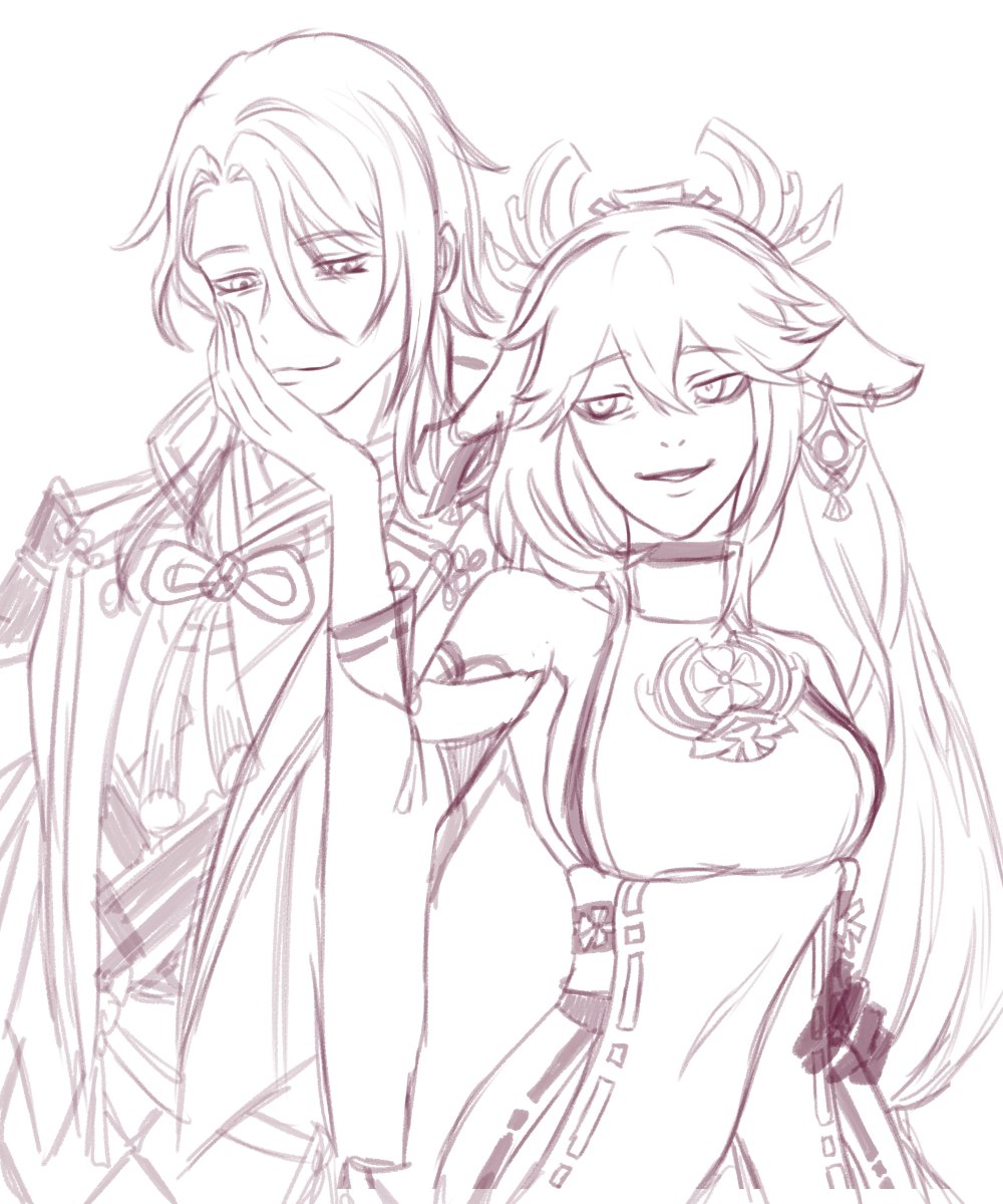 Guess what... Ahahaha...
#yaeyato wip