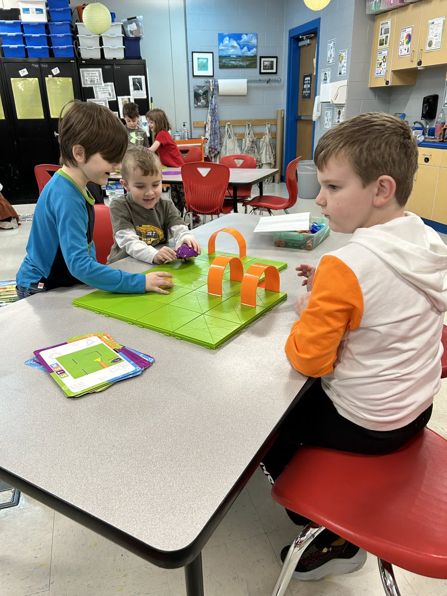 MontinaSharp's tweet photo. Kindergarten & 1st grade coded robots today! They practiced giving step by step instructions to Beebots, Botleys, & Code n Go Mice!
#kidcoders https://t.co/obysloVHpM
