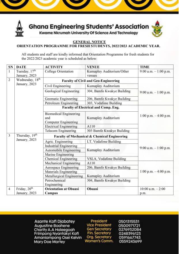 🚨🚨🚨🚨🚨🚨🚨🚨🚨🚨
Dear Fresher;
 
 Please take note 📍