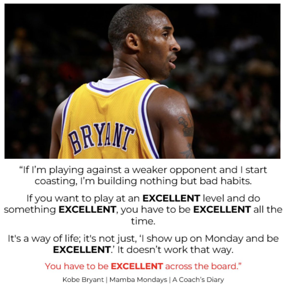 You have to be EXCELLENT across the board. Go Zeps! #thestandard