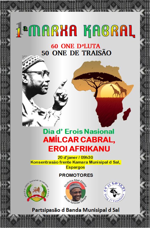 Celebrá 60 óne d'luta e recorda 50 óne de traisão de pove
#cabralkamorri #amilcarcabral #cabralistas