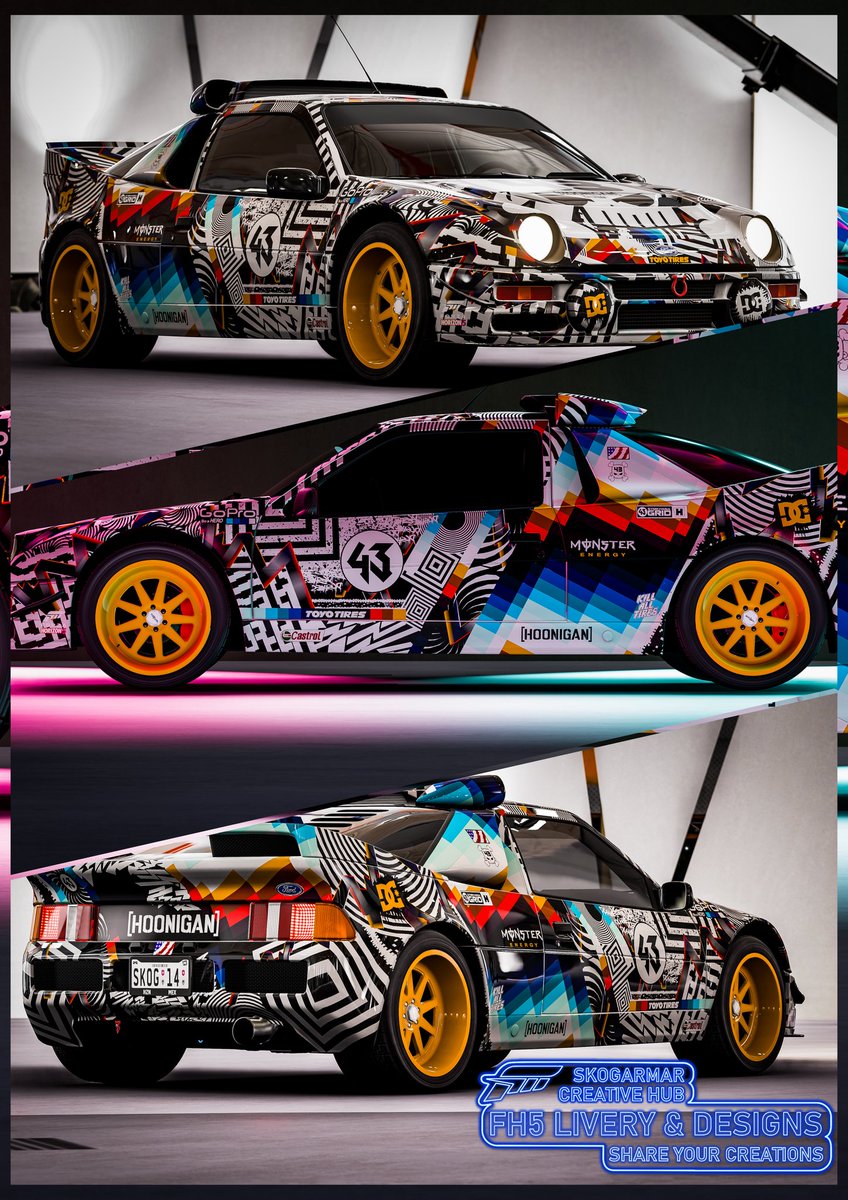 My first livery of 2023 has taken some time to put together but it's finally hear...

In tribute to Ken Block I've taken influence from Felipe Pantone to create this 1986 Hoonigan Ford RS200 Evolution
Share Code: 164 060 378
Gamer Tag: Skogarmar
#ForzaHorizon5 #KenBlock #Hoonigan