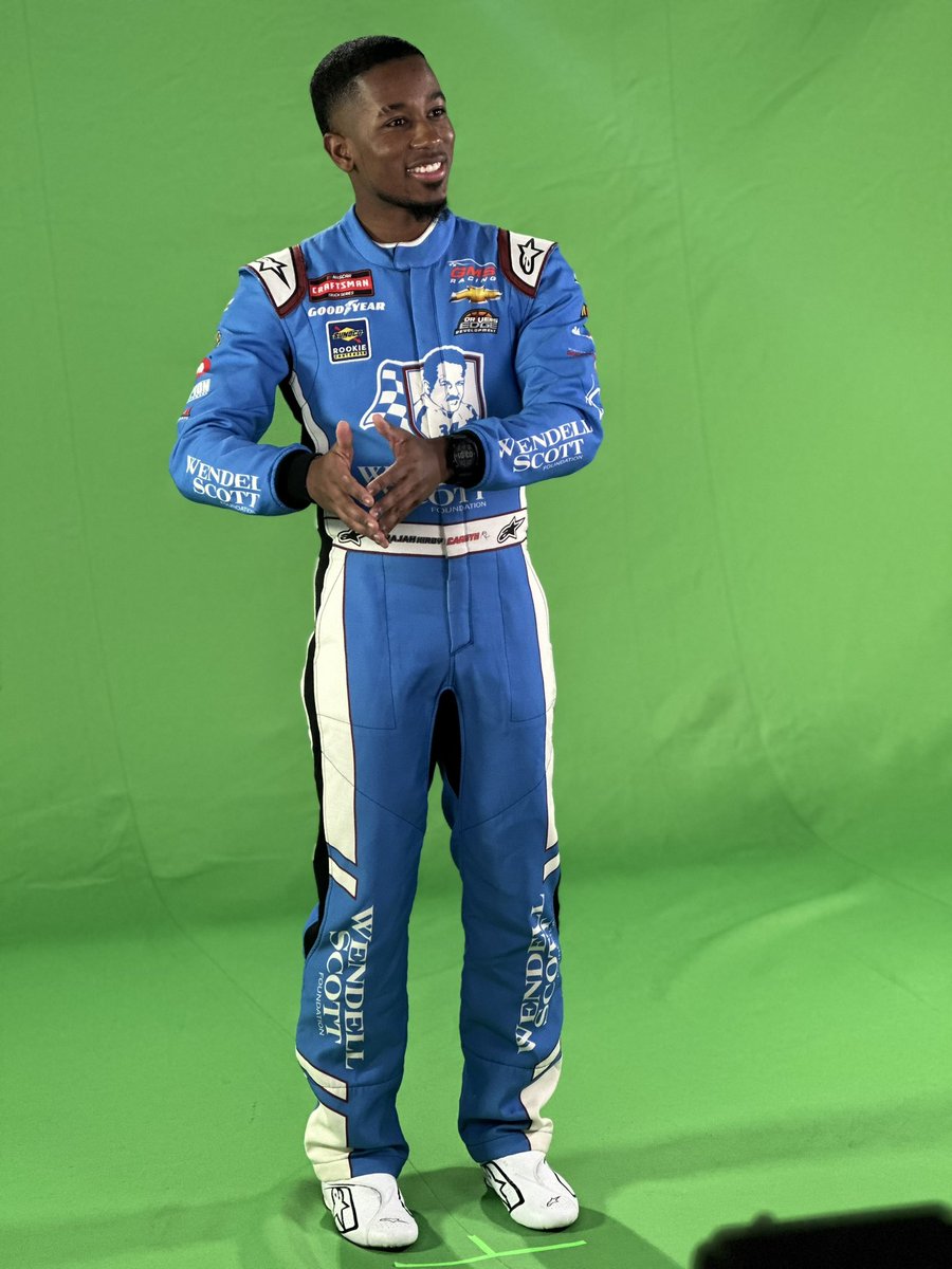 WendellScott_34's tweet image. Ready, Set, Race! 🏁 @rajahcaruth_ is lookin' sharp, having fun, and feelin' fast in his new slick threads! Let the fun begin at @NASCAR Production Day!

#rajahcaruth #rajahcaruthstyle #DrivenToWin #wendellscottfoundation