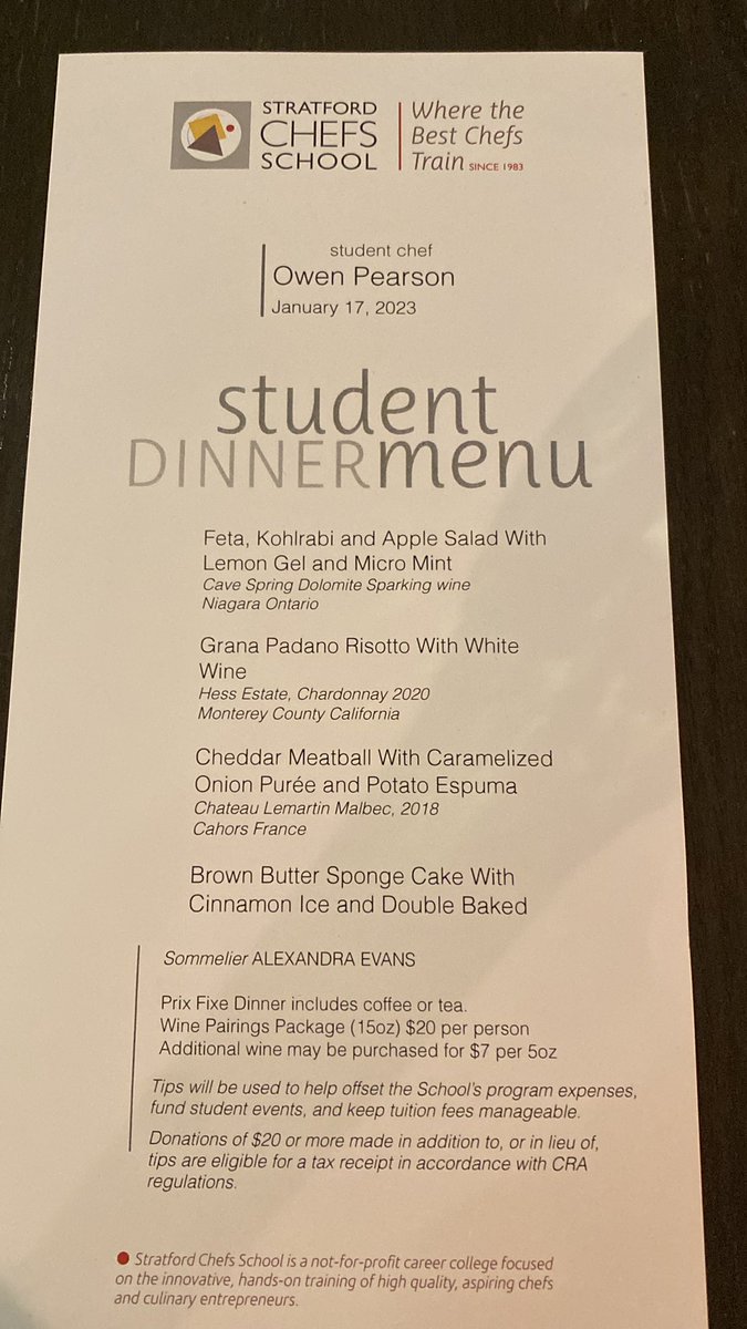 In the home stretch to graduation - tremendous amount of work and proud parents #cheflife