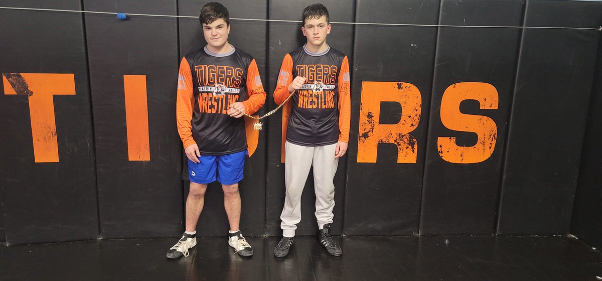 ChagrinWrestle's tweet photo. Our new Kings, Eli and Ethan! 🐅☝️ https://t.co/rCOHpdOrFV