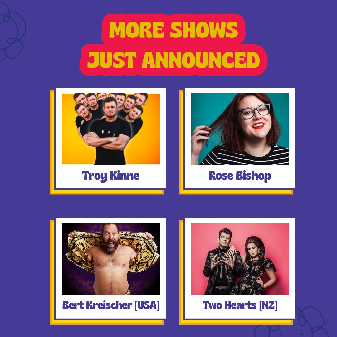 Melbourne International Comedy Festival (@micomfestival) on Twitter photo More laughs! More shows!
<a href="/TroyKinne/">Troy Kinne</a>, <a href="/roseybish/">rose bishop</a>, <a href="/bertkreischer/">bert kreischer</a> and Two Hearts are on sale at micf23.au/2023 More laughs! More shows!
<a href="/TroyKinne/">Troy Kinne</a>, <a href="/roseybish/">rose bishop</a>, <a href="/bertkreischer/">bert kreischer</a> and Two Hearts are on sale at micf23.au/2023
