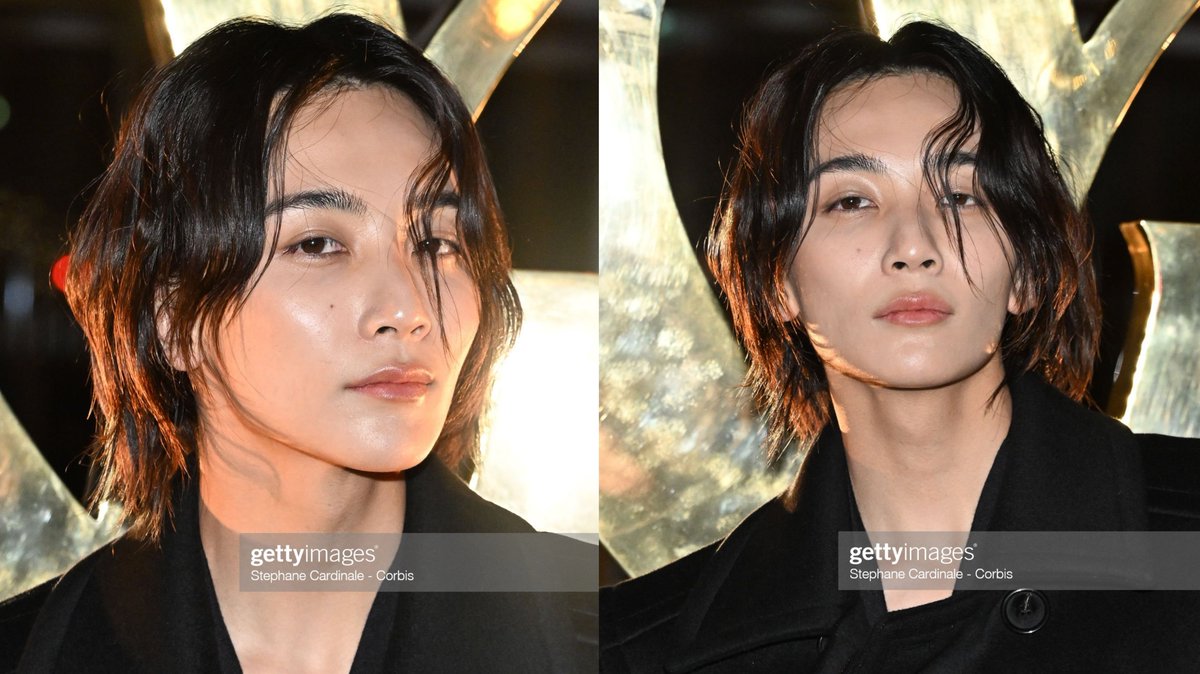 wonubliss's tweet photo. Yoon Jeonghan at the Saint Laurent Menswear Fall-Winter 2023-2024 show - Paris Fashion Week #정한 @pledis_17 https://t.co/D3IRZ2xRdg